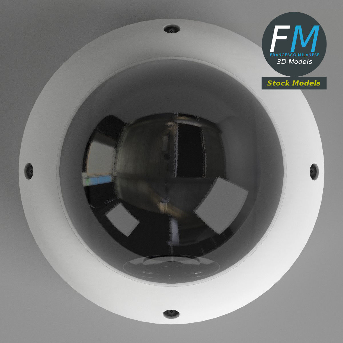 Dome surveillance camera 3D model_6