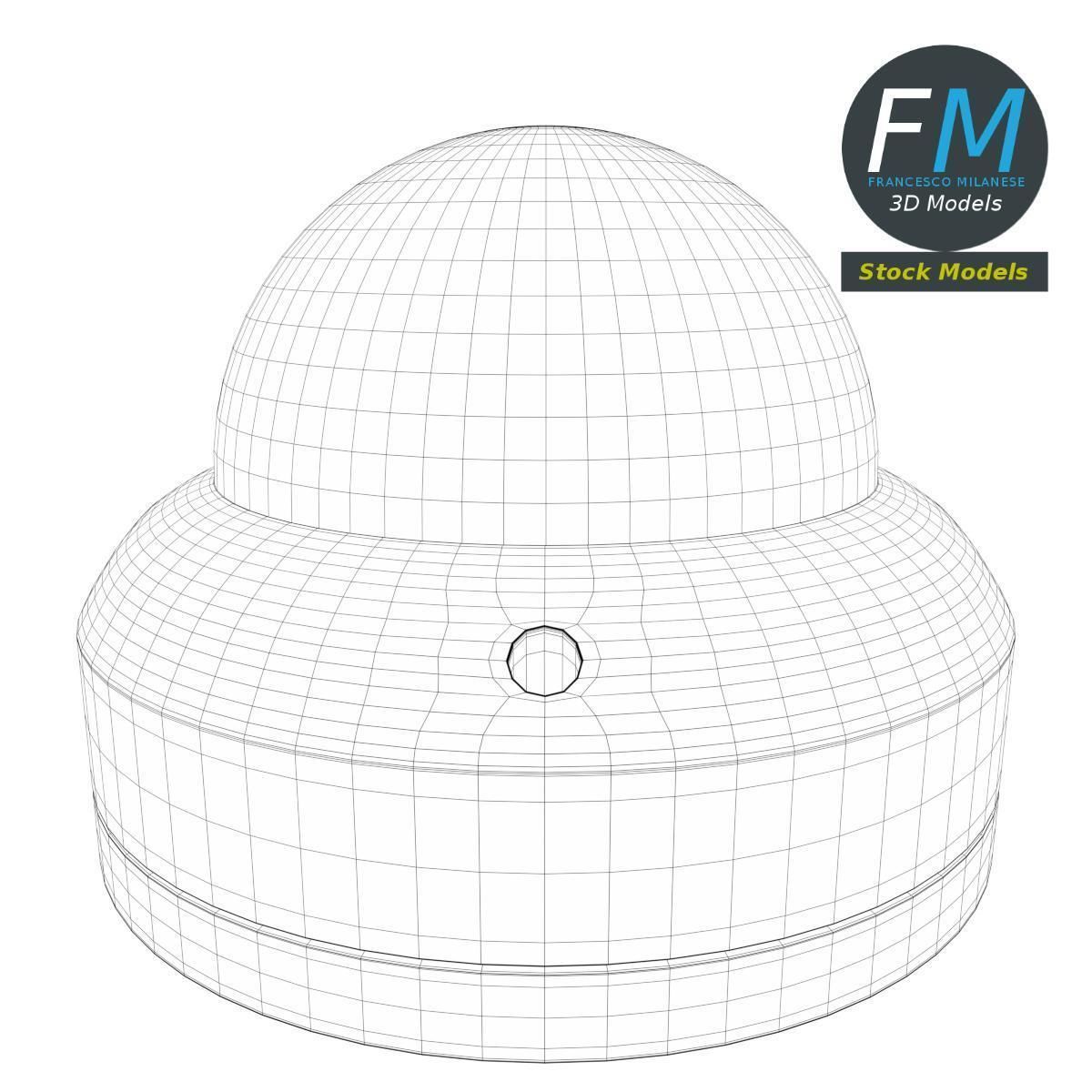 Dome surveillance camera 3D model_7