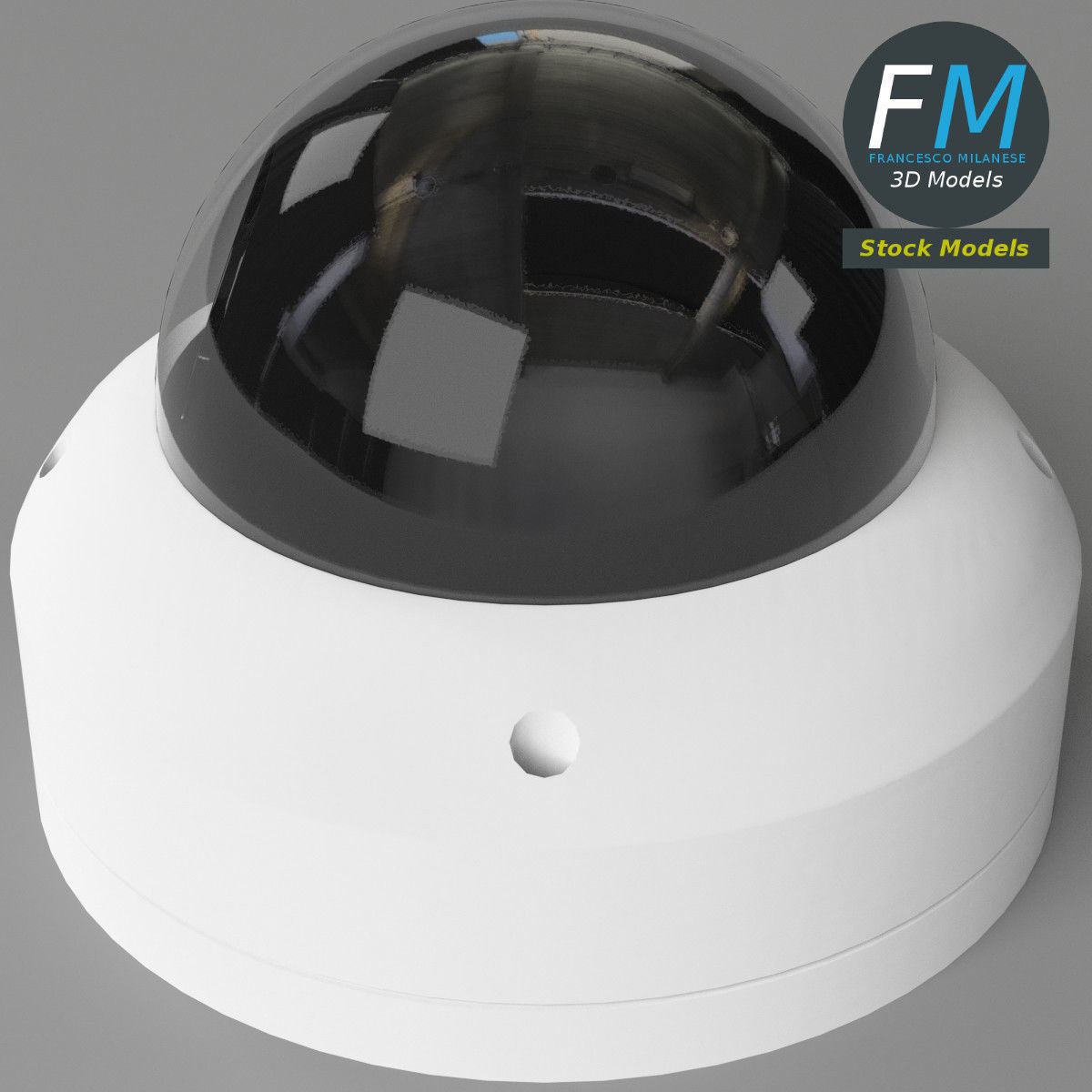Dome surveillance camera 3D model_5