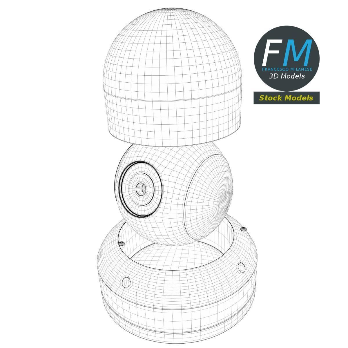 Dome surveillance camera 3D model_8