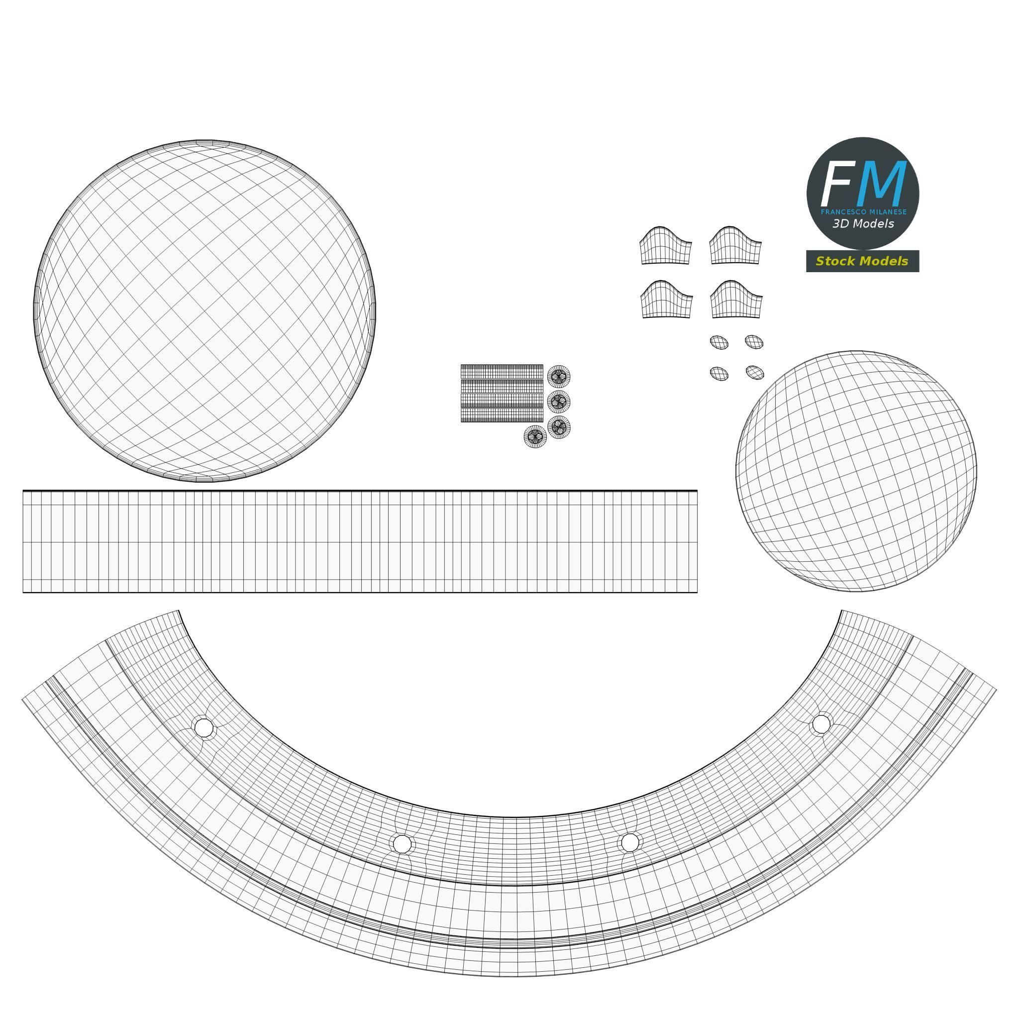 Dome surveillance camera 3D model_11