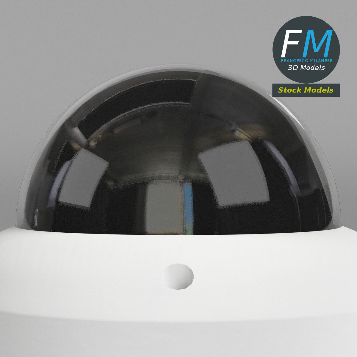 Dome surveillance camera 3D model_4