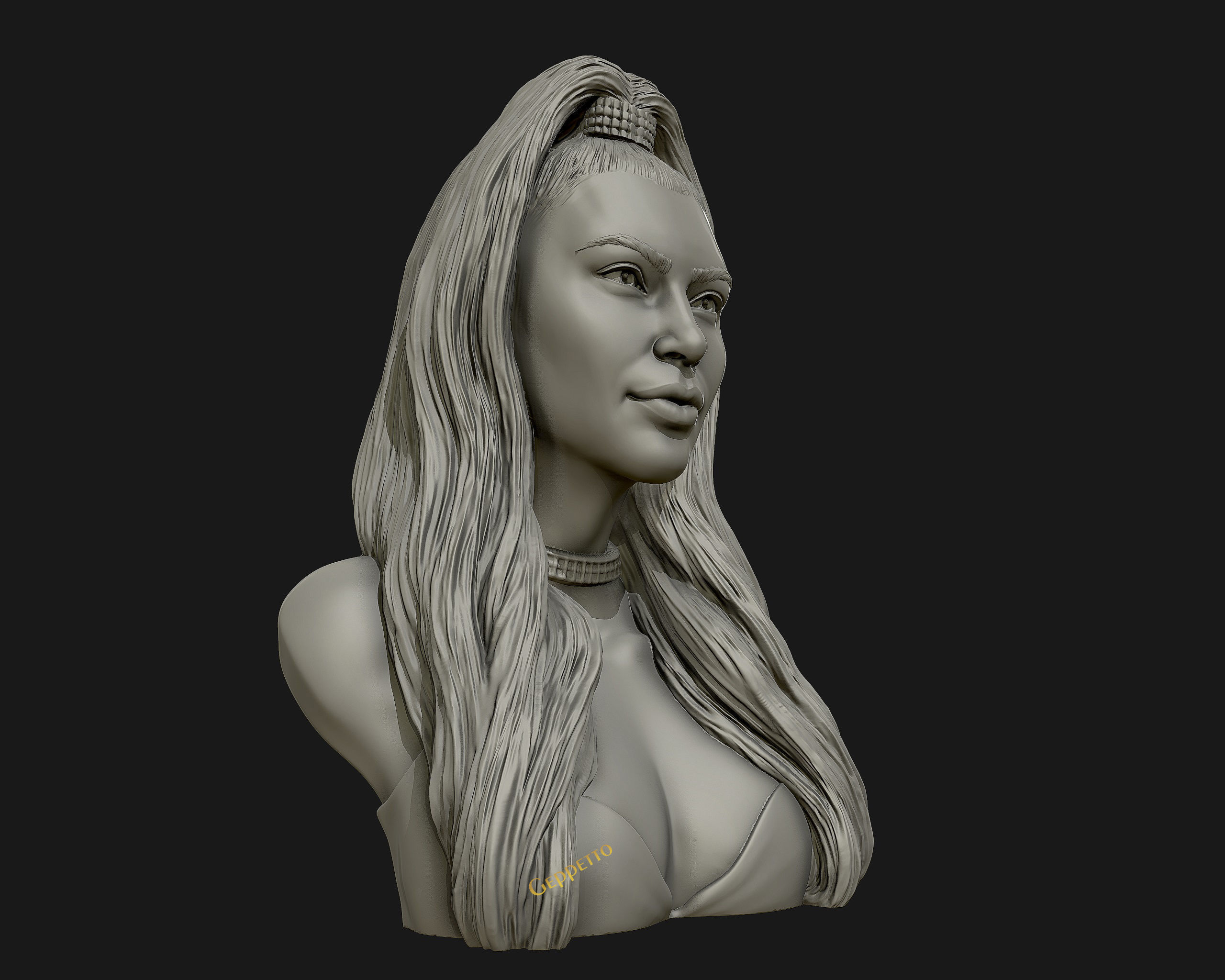 Kim Kardashian sculpture Ready to print 3D print model_22