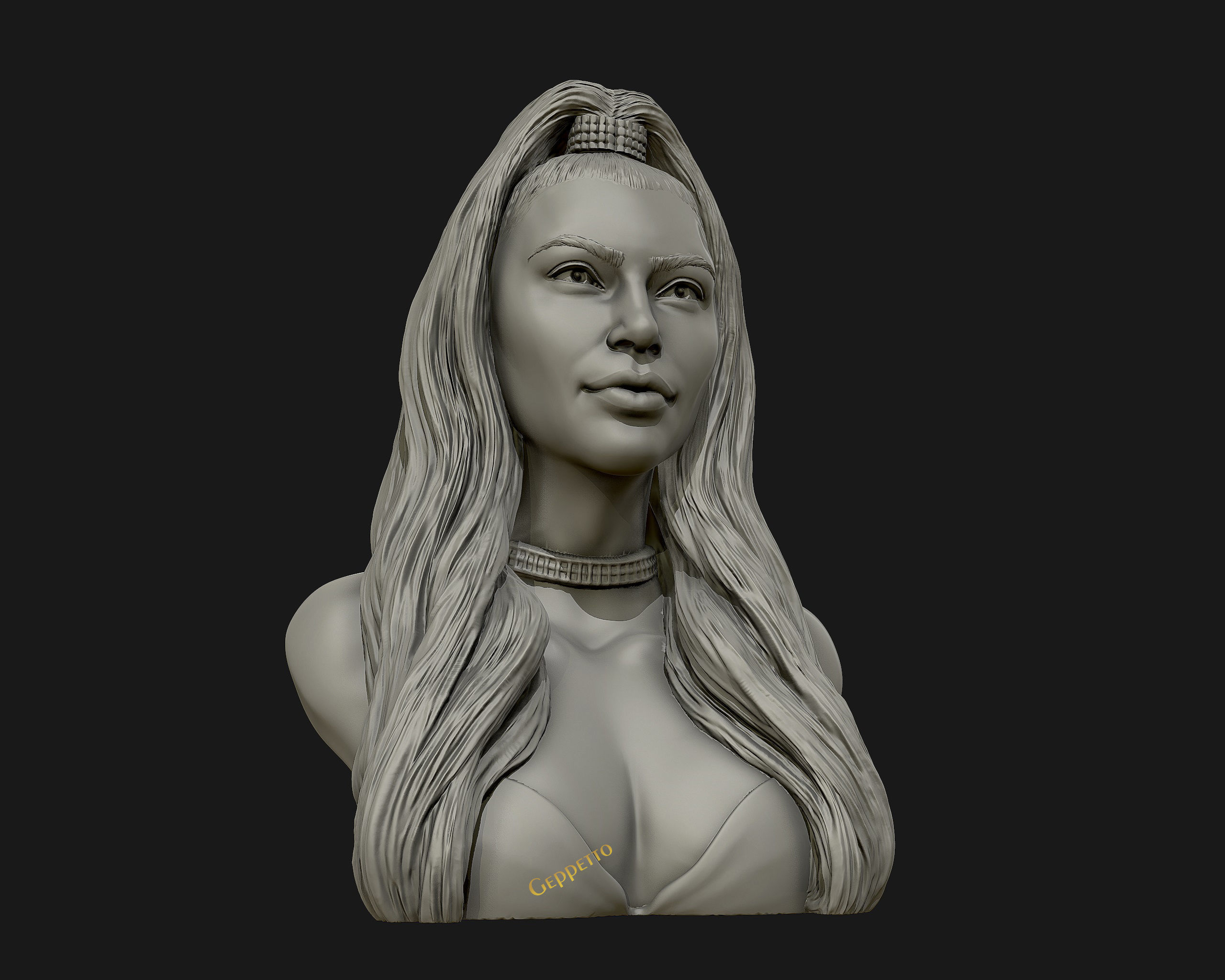 Kim Kardashian sculpture Ready to print 3D print model_25