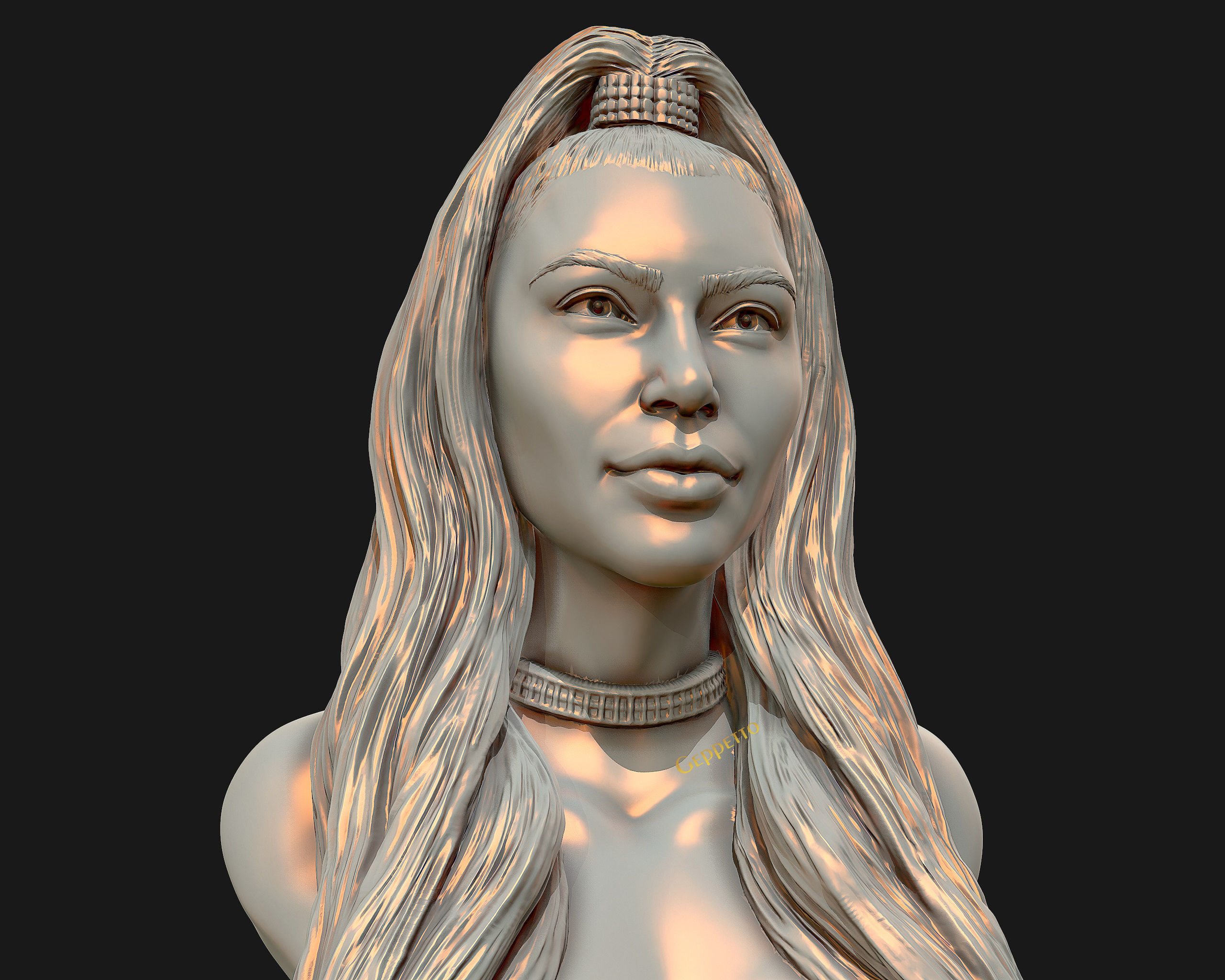 Kim Kardashian sculpture Ready to print 3D print model_40