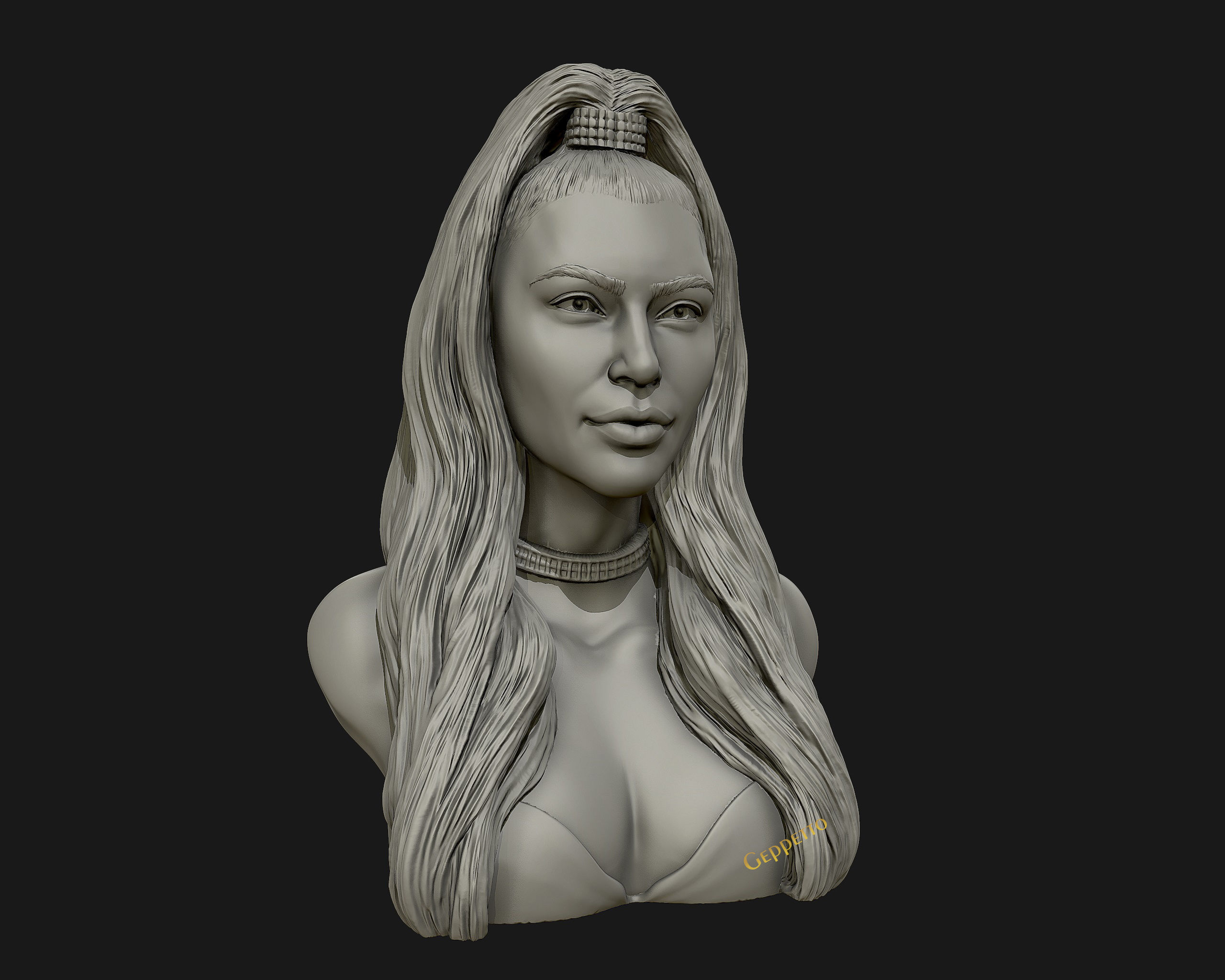 Kim Kardashian sculpture Ready to print 3D print model_17