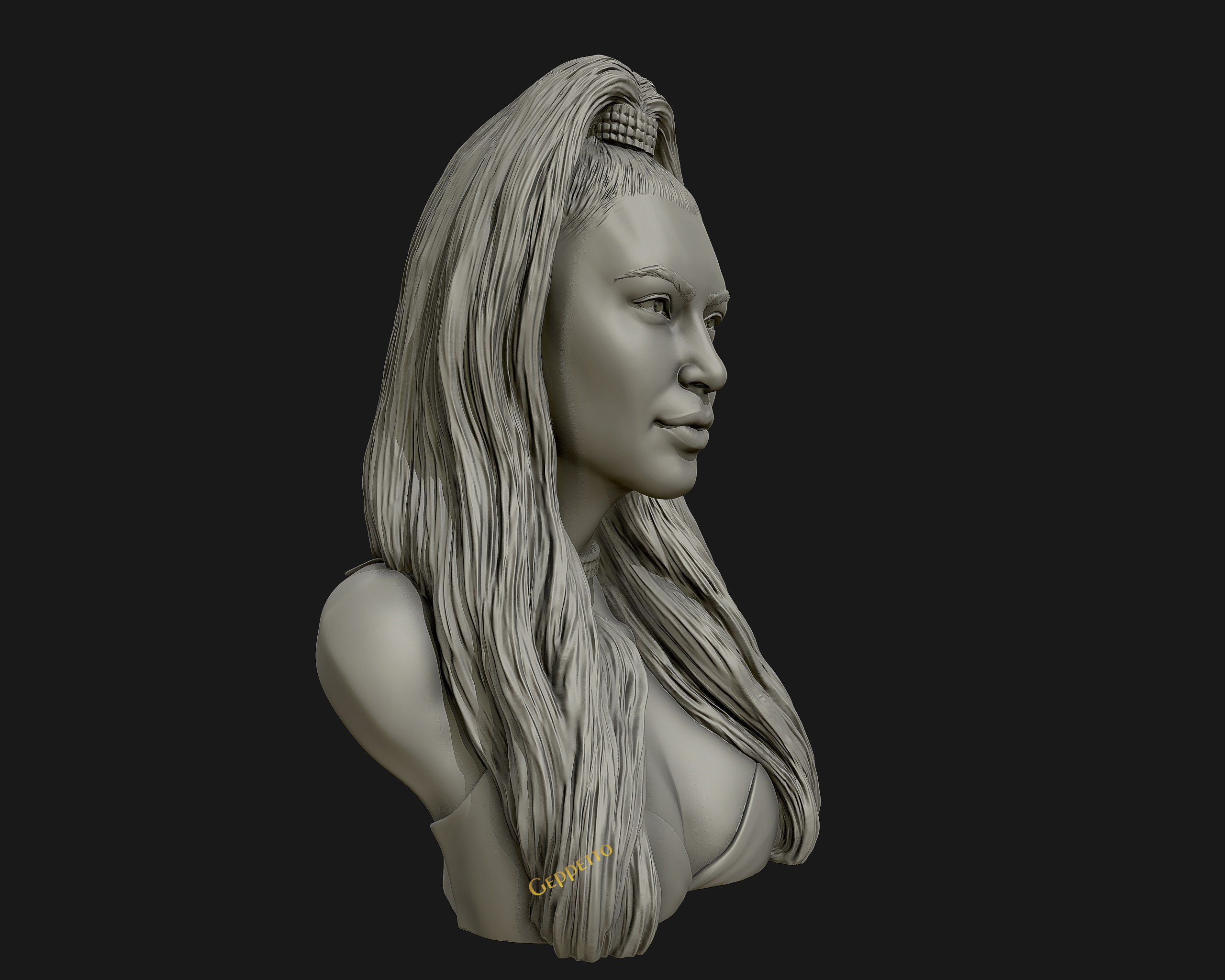 Kim Kardashian sculpture Ready to print 3D print model_18