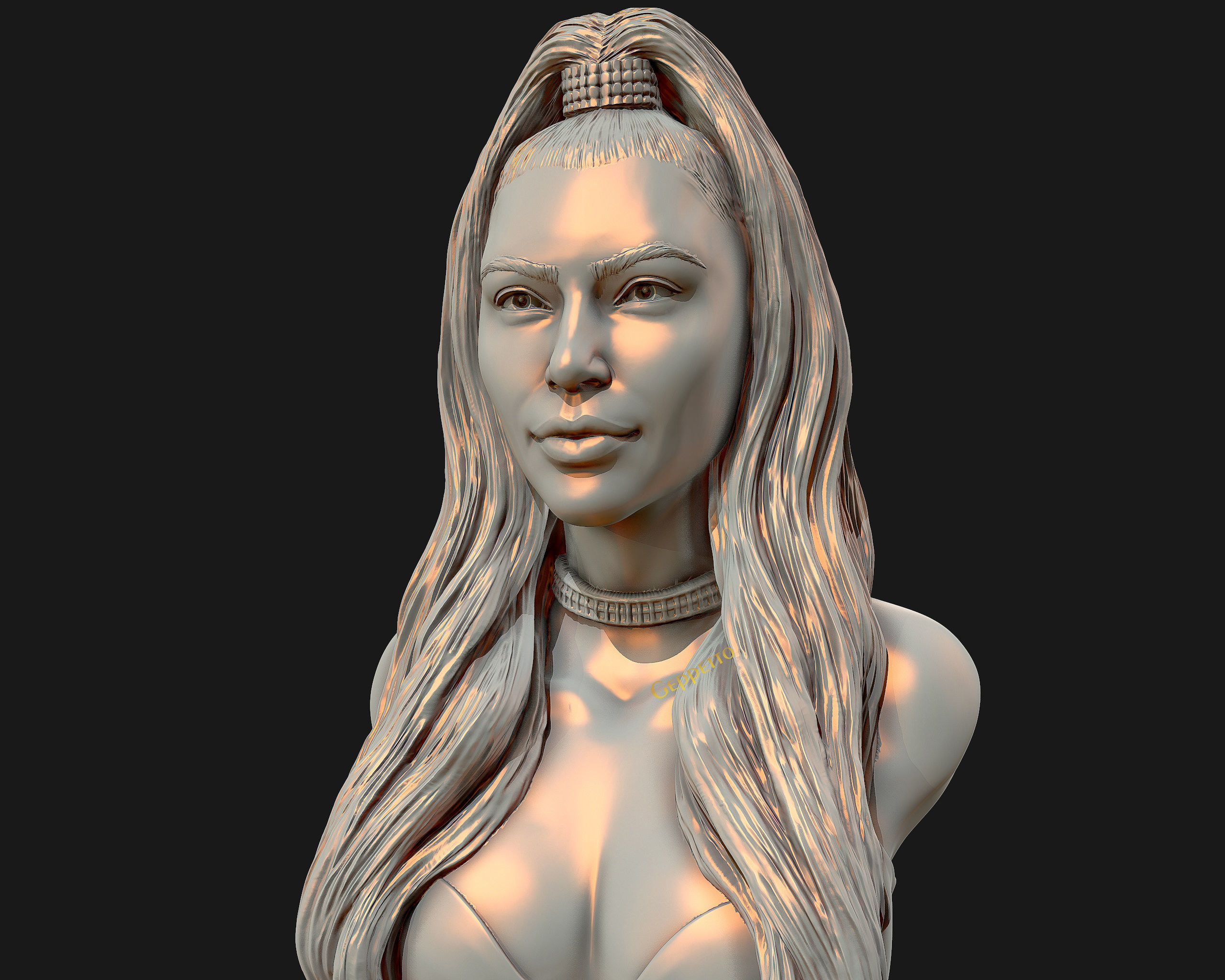 Kim Kardashian sculpture Ready to print 3D print model_41