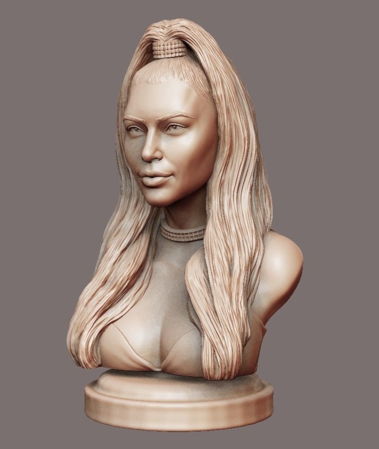 Kim Kardashian sculpture Ready to print 3D print model_3