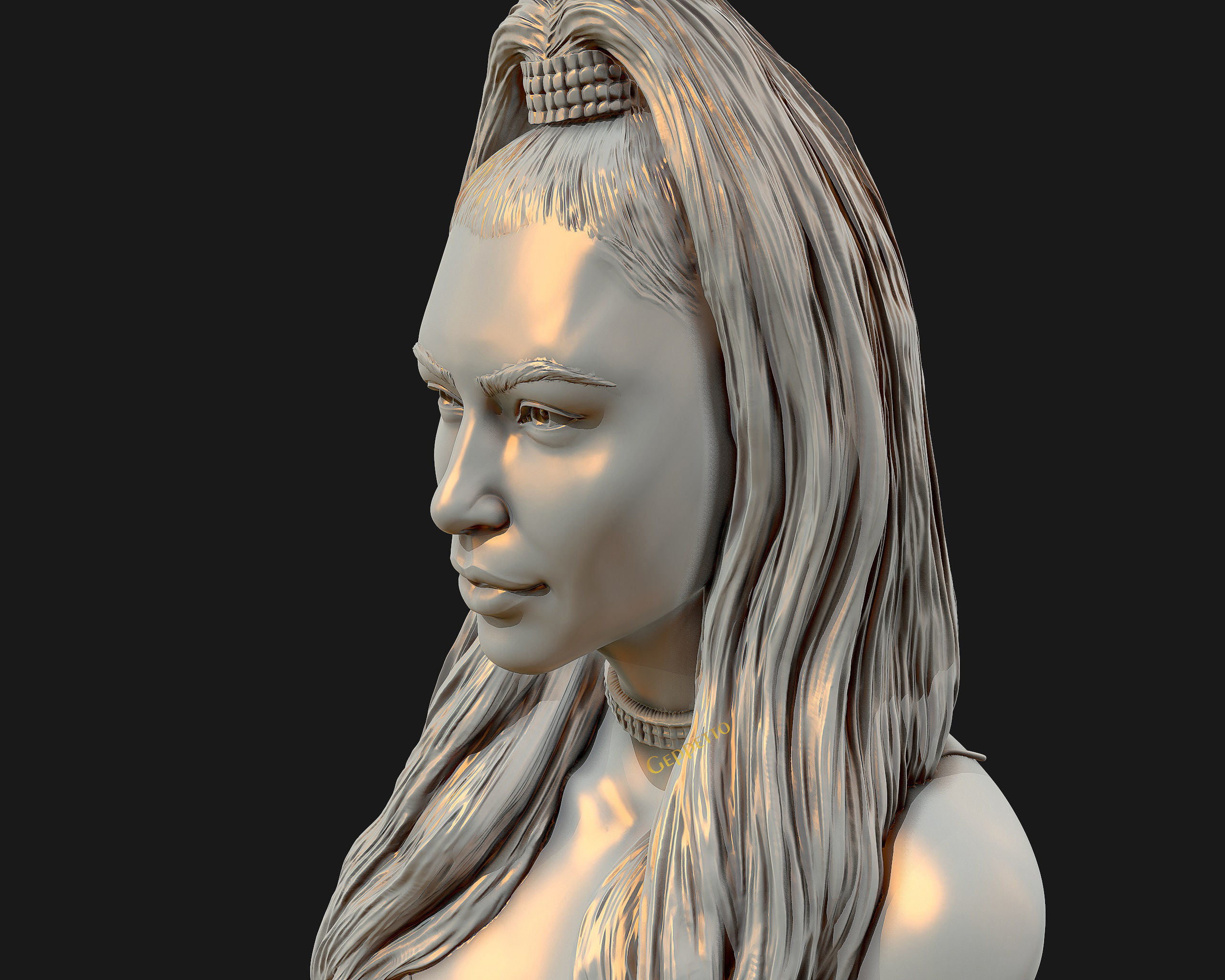 Kim Kardashian sculpture Ready to print 3D print model_38