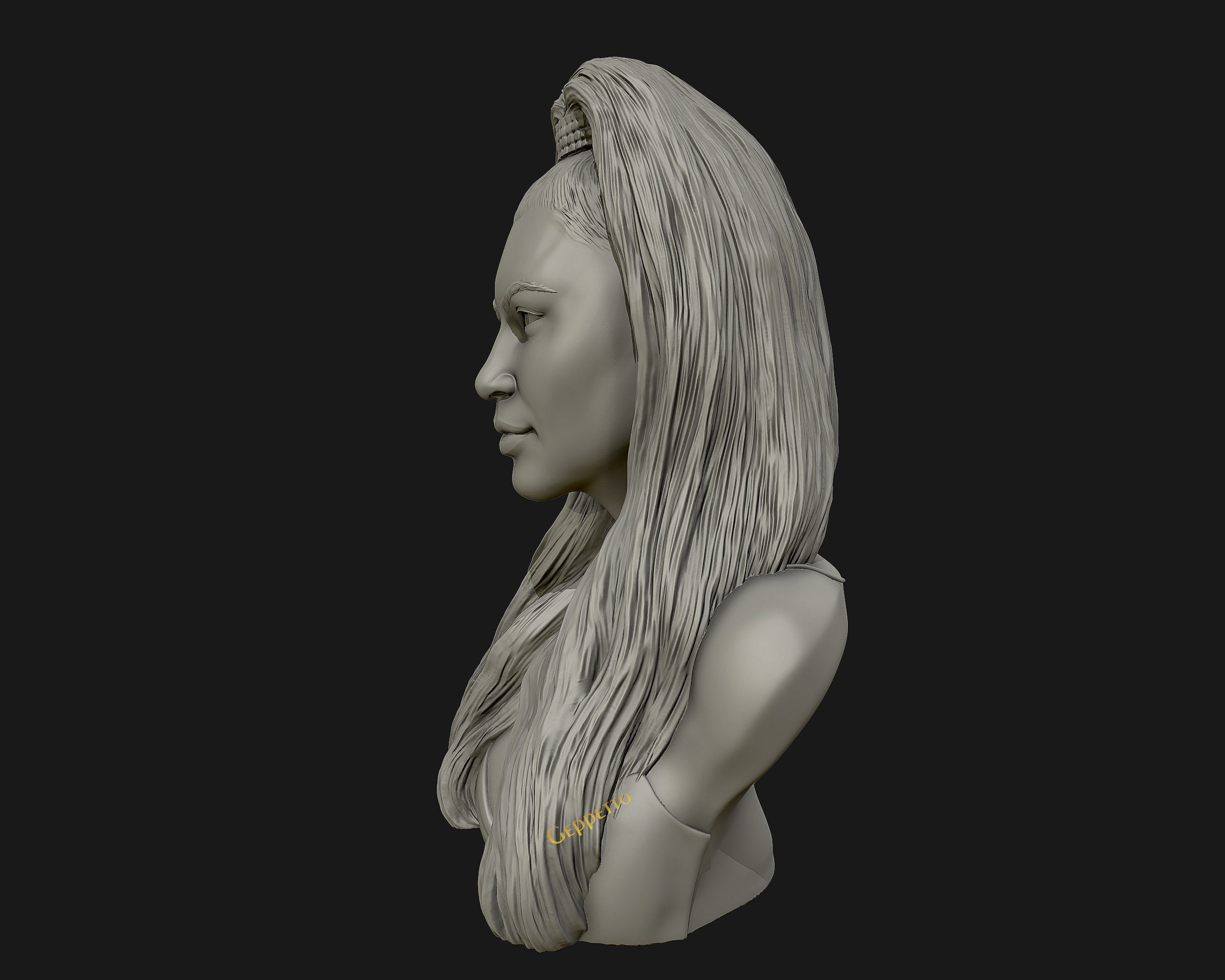 Kim Kardashian sculpture Ready to print 3D print model_15