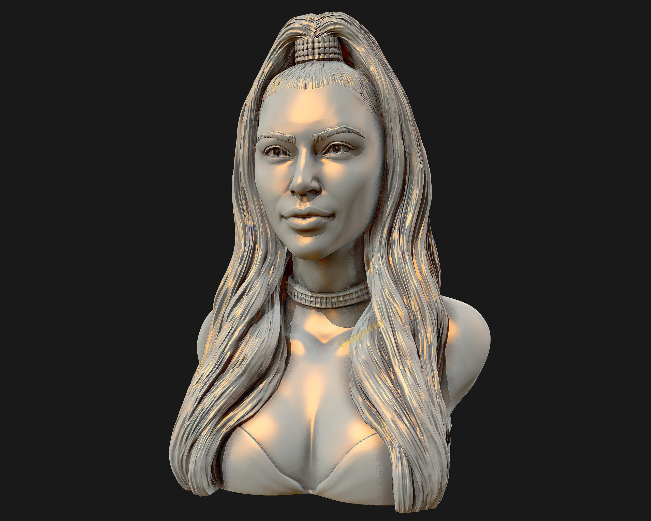 Kim Kardashian sculpture Ready to print 3D print model_37