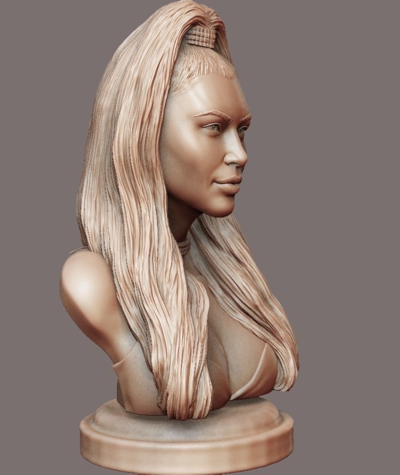 Kim Kardashian sculpture Ready to print 3D print model_2