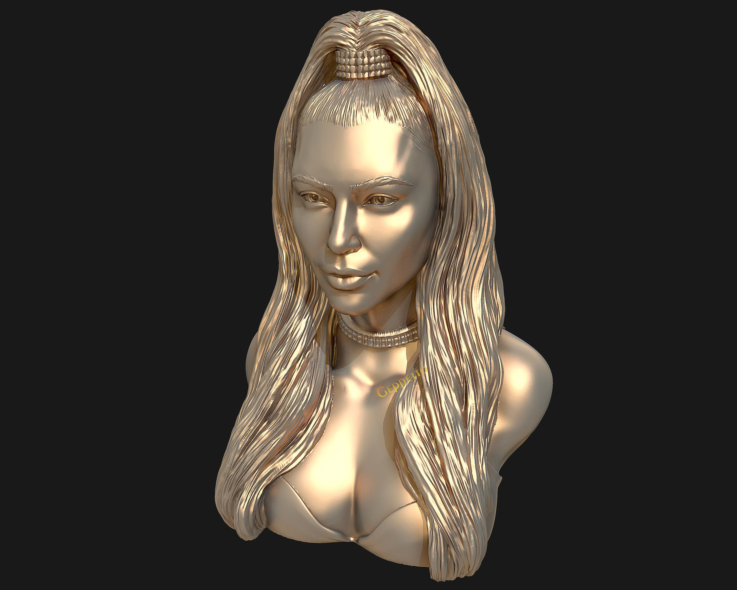 Kim Kardashian sculpture Ready to print 3D print model_29