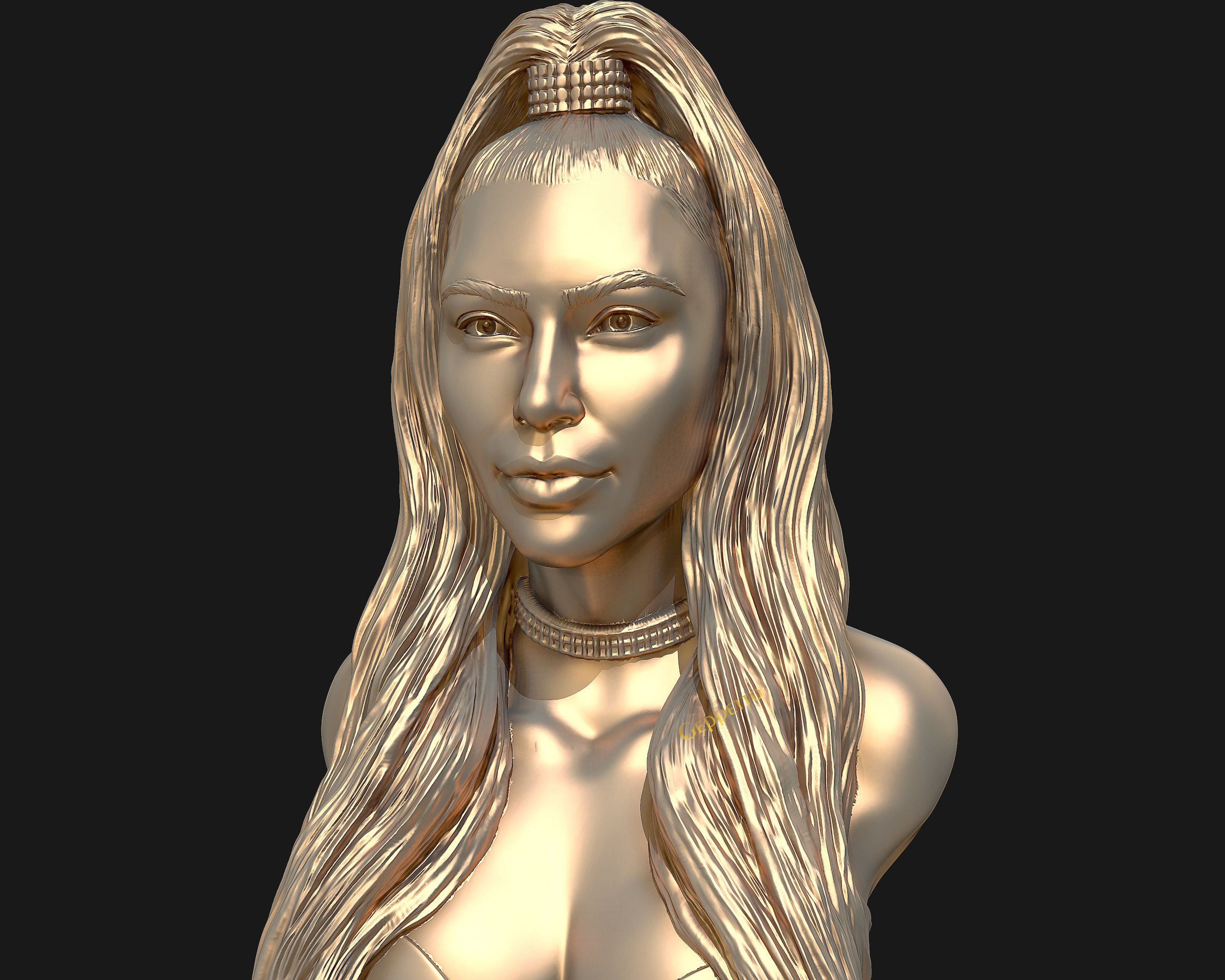 Kim Kardashian sculpture Ready to print 3D print model_30
