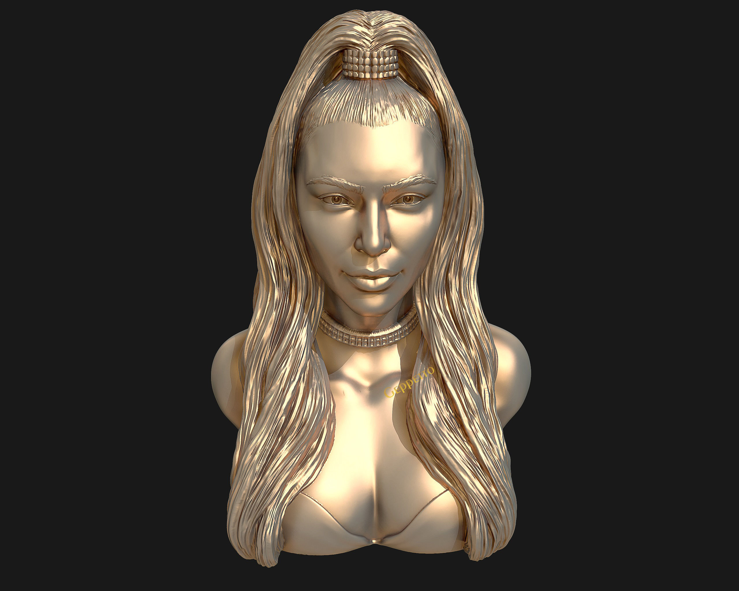Kim Kardashian sculpture Ready to print 3D print model_35