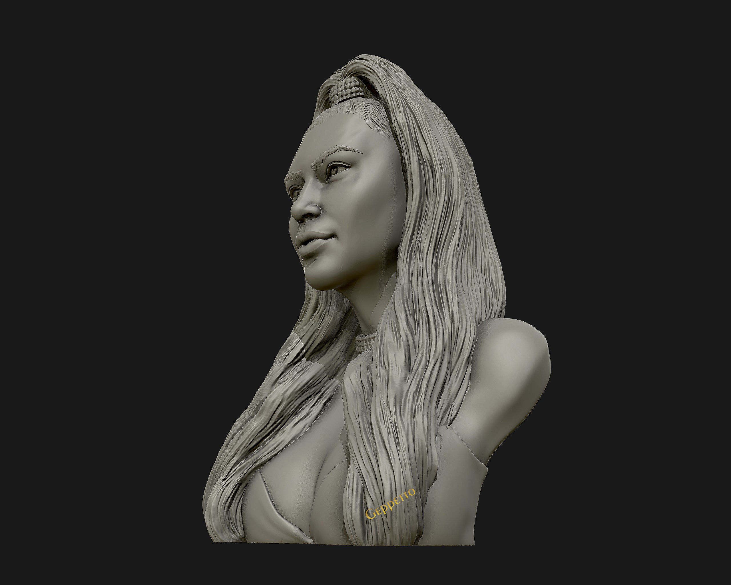 Kim Kardashian sculpture Ready to print 3D print model_21