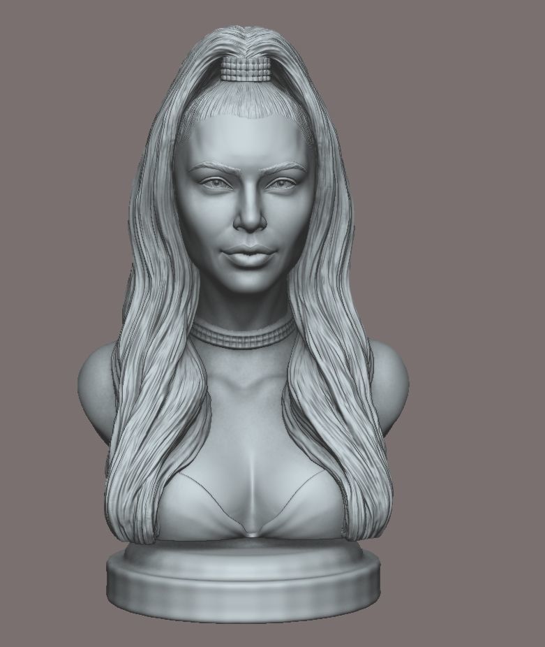 Kim Kardashian sculpture Ready to print 3D print model_10