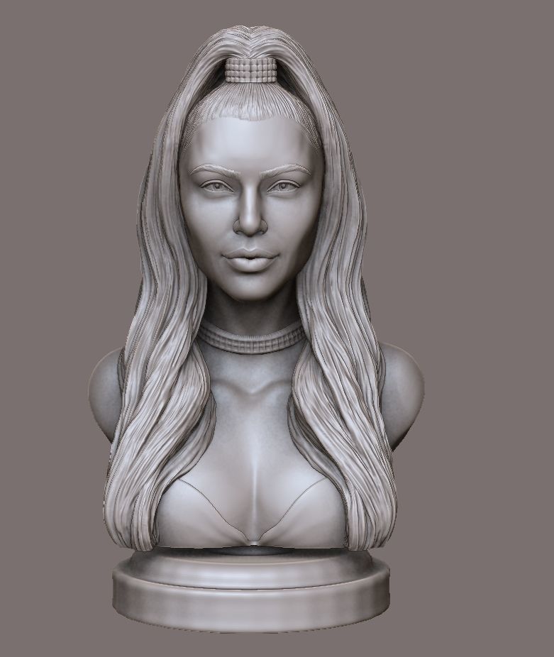 Kim Kardashian sculpture Ready to print 3D print model_5