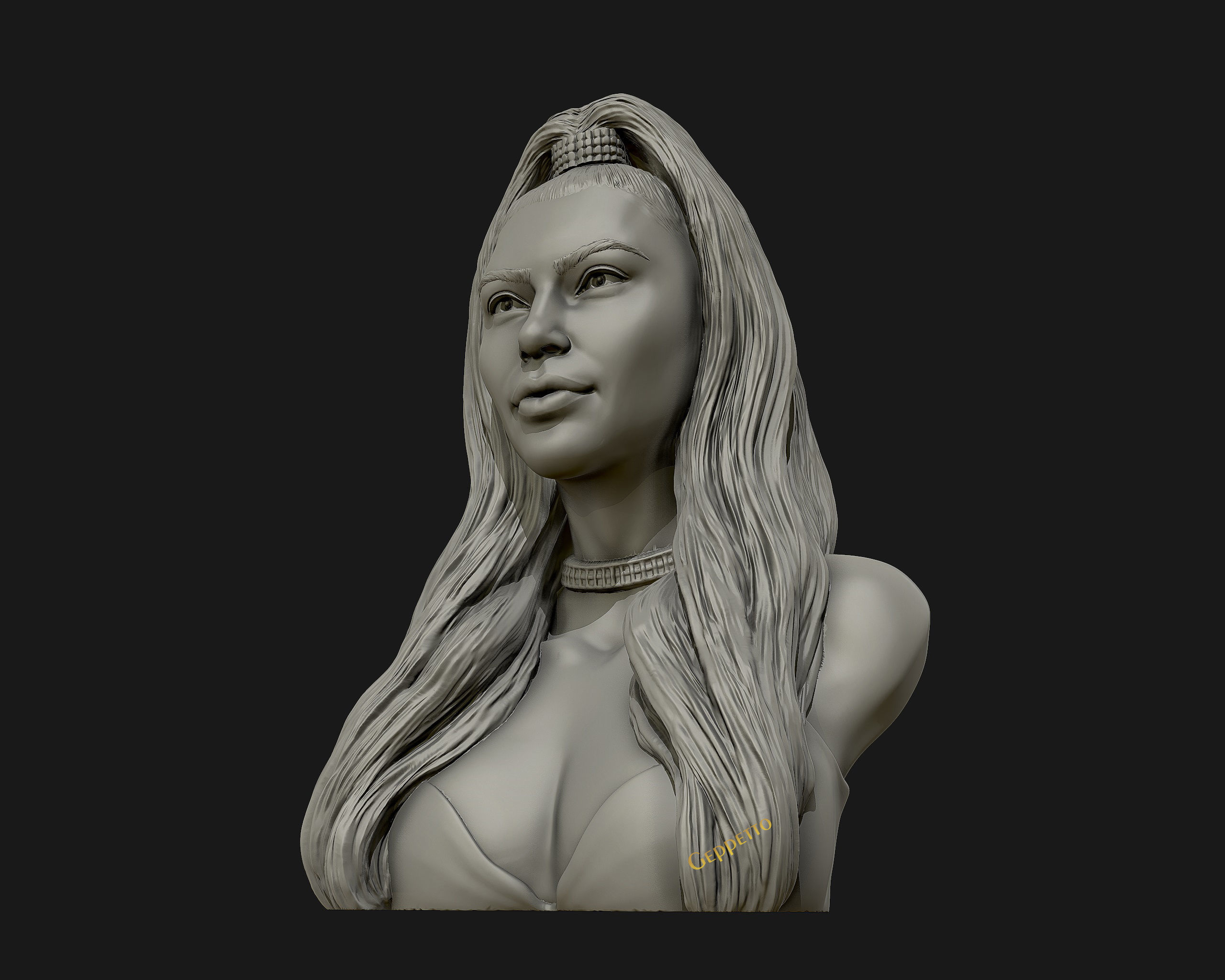 Kim Kardashian sculpture Ready to print 3D print model_24