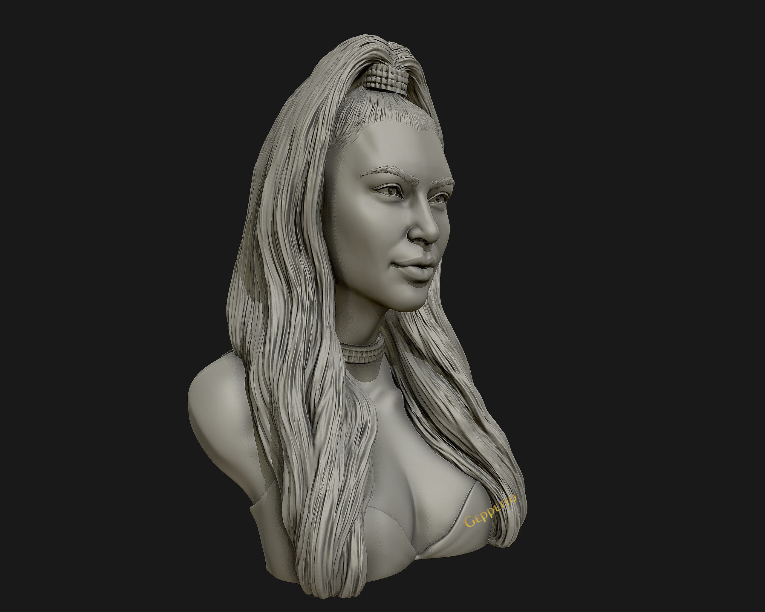 Kim Kardashian sculpture Ready to print 3D print model_19