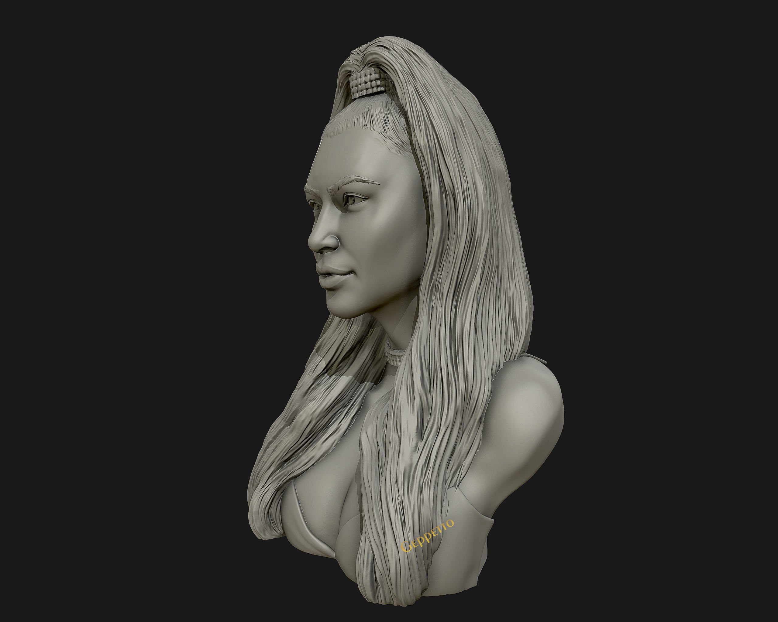 Kim Kardashian sculpture Ready to print 3D print model_16