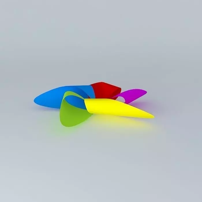 Reel set of colorful propellers Free 3D model