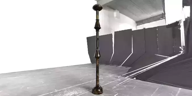 railing sculpture of wooden pole