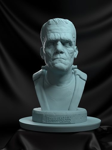 The Frankensteins monster bust 3D print model