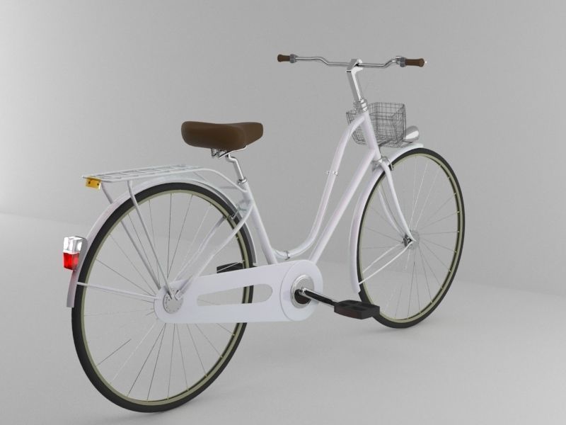 Bicycle Model No One Low-poly 3D model_7
