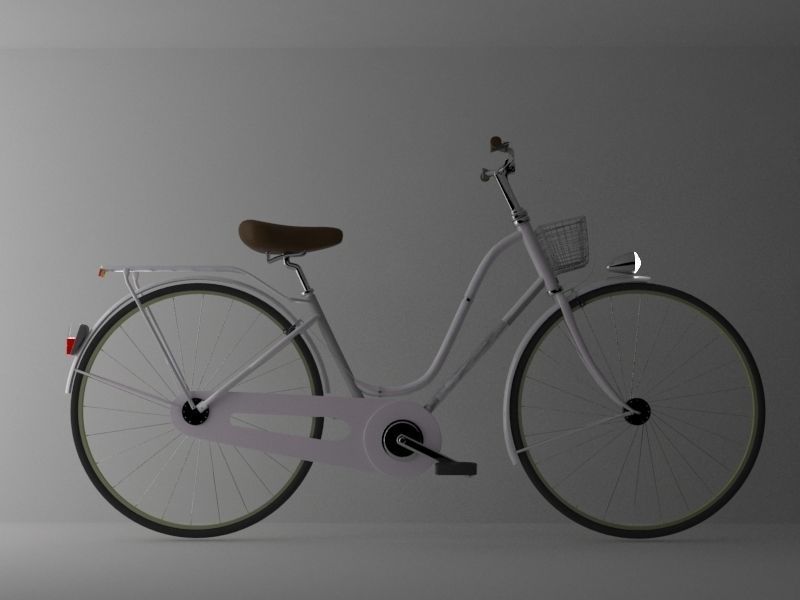 Bicycle Model No One Low-poly 3D model_13