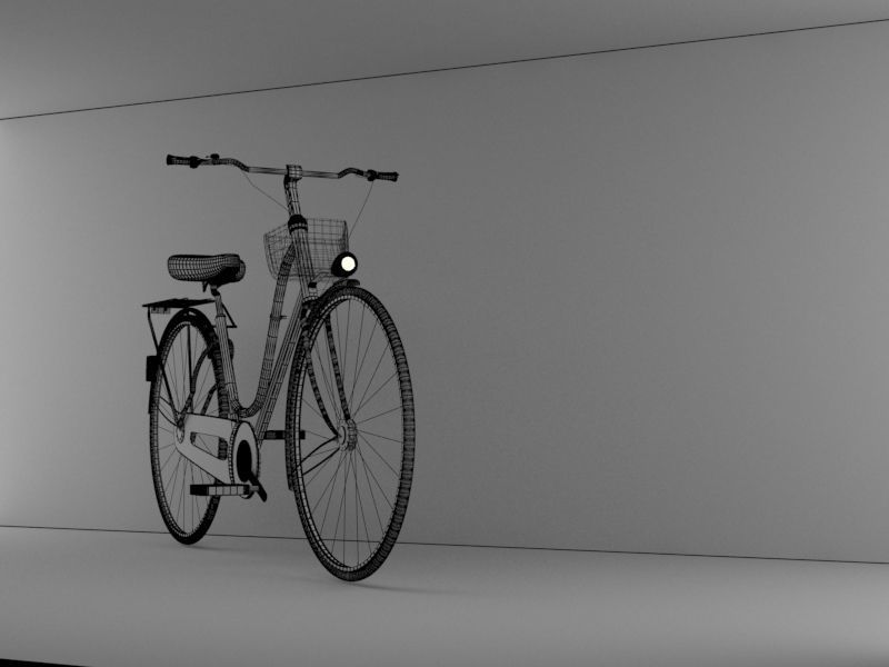 Bicycle Model No One Low-poly 3D model_8