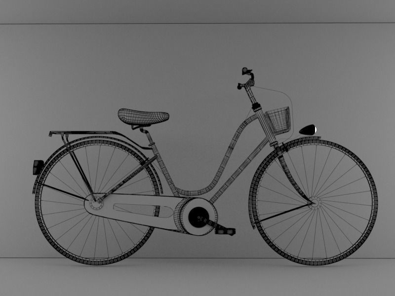 Bicycle Model No One Low-poly 3D model_11