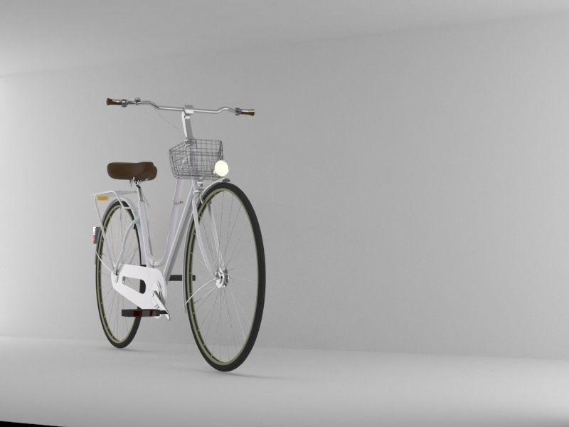 Bicycle Model No One Low-poly 3D model_4
