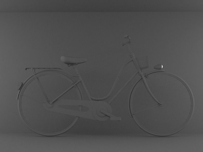 Bicycle Model No One Low-poly 3D model_12