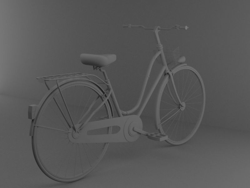 Bicycle Model No One Low-poly 3D model_10