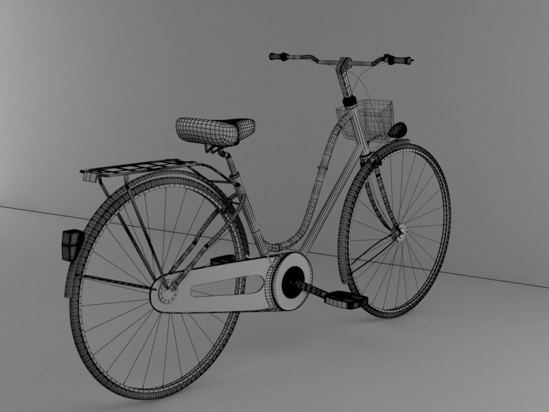 Bicycle Model No One Low-poly 3D model_5