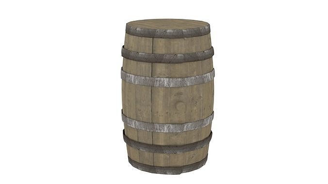 Barrel wooden Free low-poly 3D model