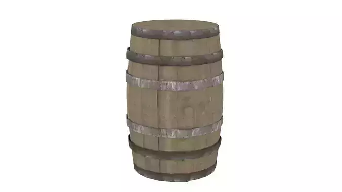 Barrel wooden Free low-poly 3D model