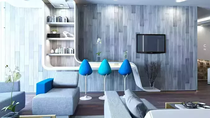 Reception Hall interior scene design