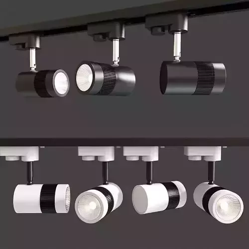 Glitz Neutral White Black Body LED Spot Track Light