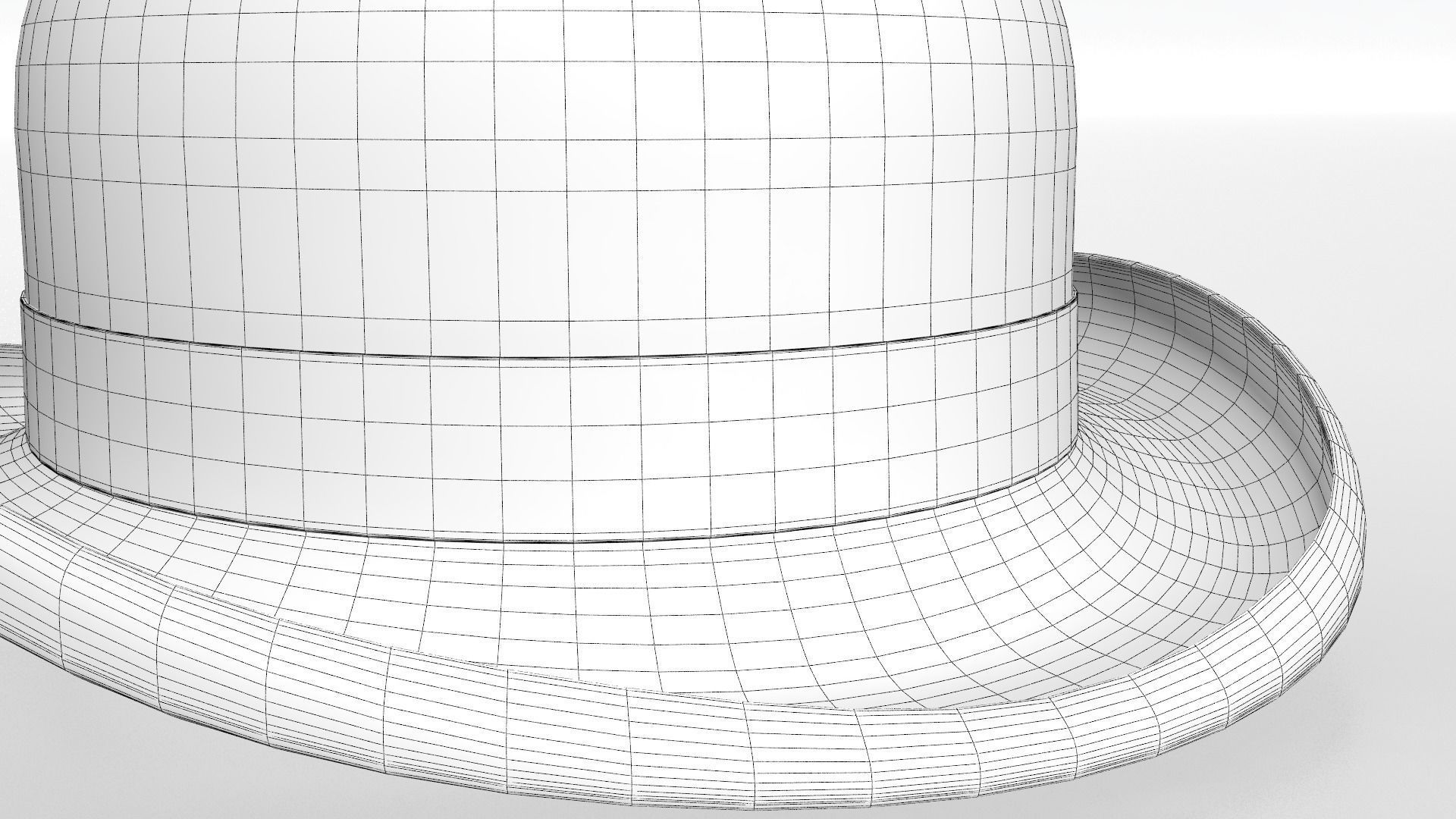 bowler hat 3D model_14