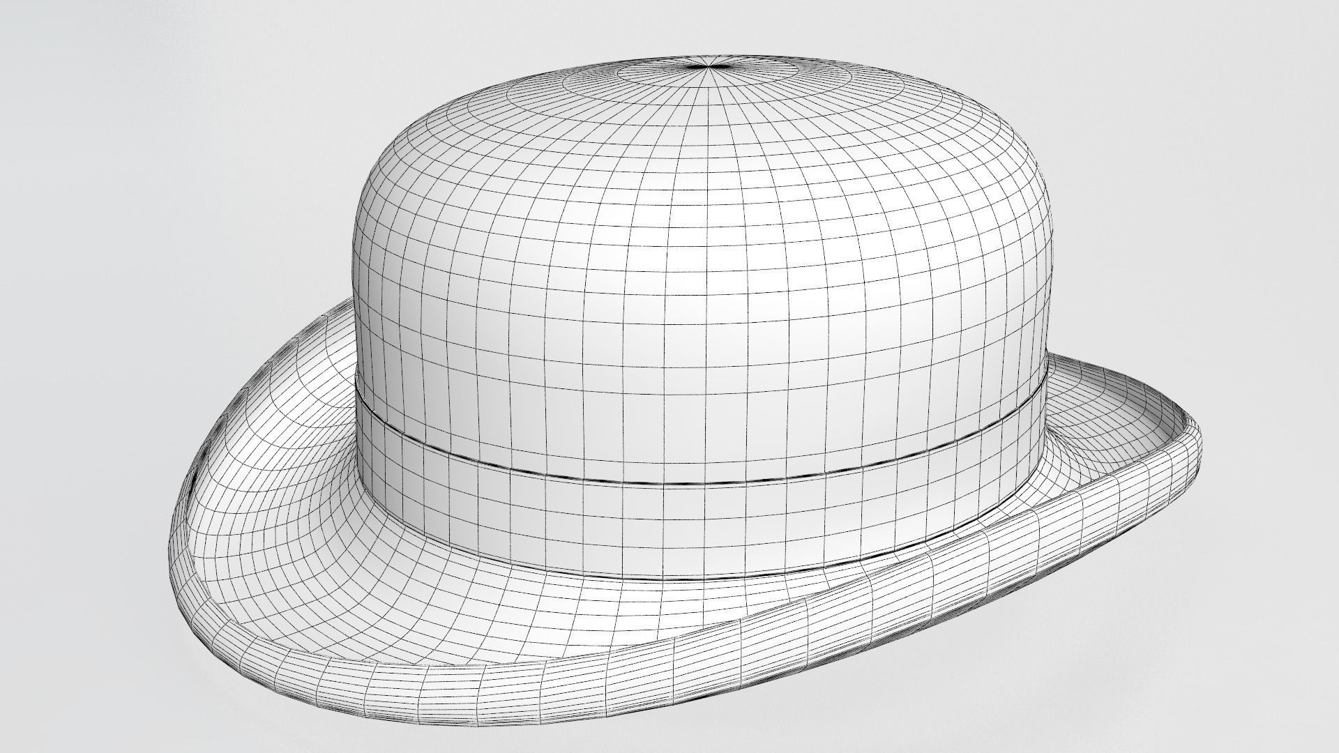 bowler hat 3D model_11