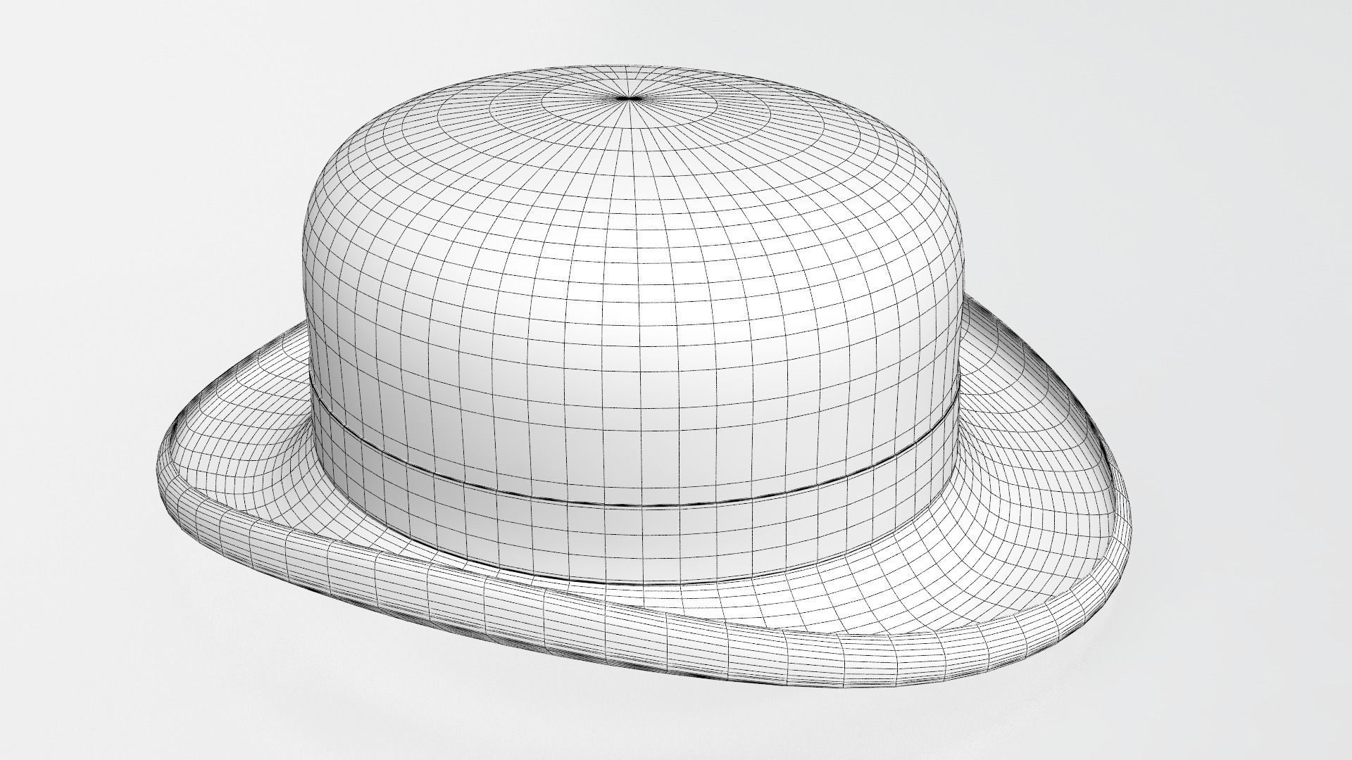 bowler hat 3D model_12