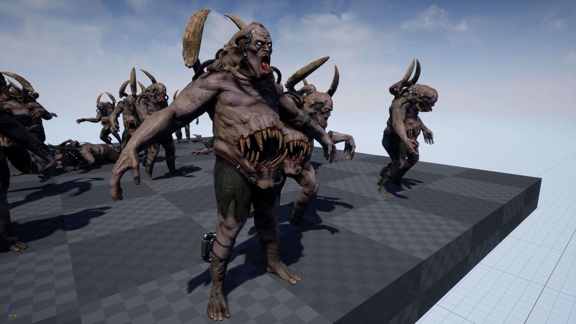 Mutant7 man with bow and arrow Low-poly 3D model_9