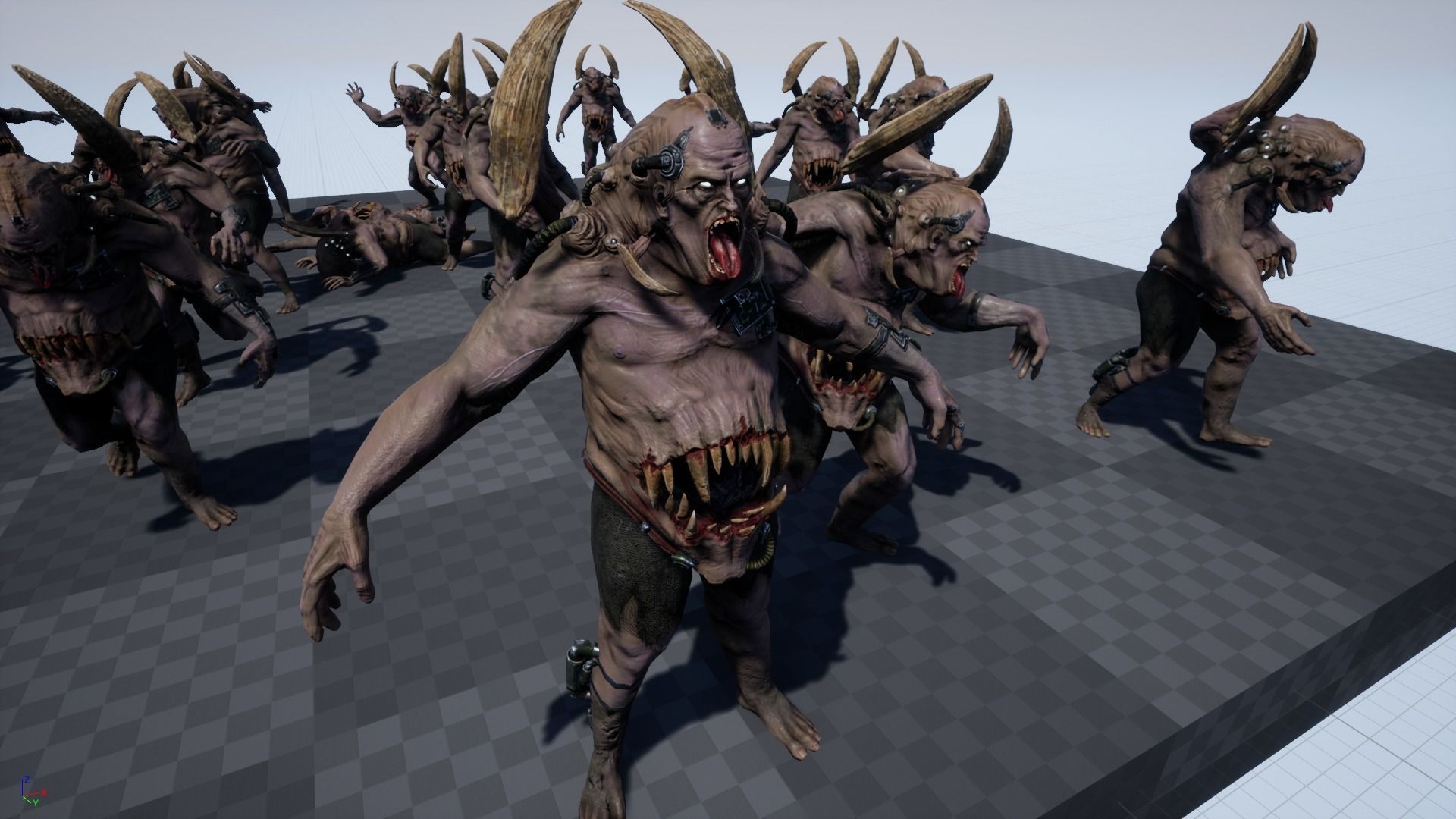 Mutant7 man with bow and arrow Low-poly 3D model_11