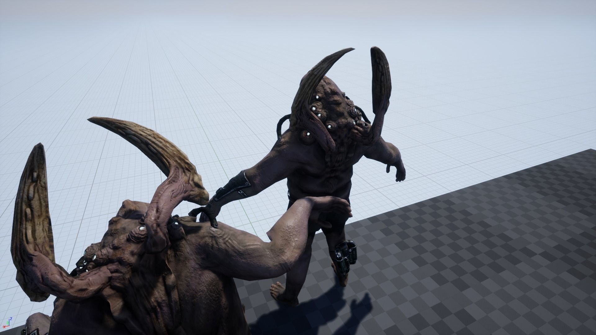 Mutant7 man with bow and arrow Low-poly 3D model_12