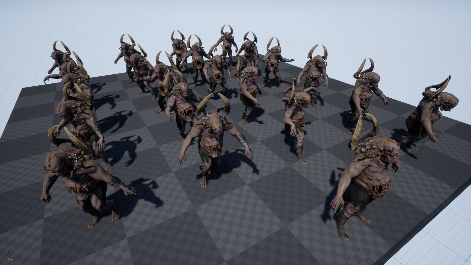 Mutant7 man with bow and arrow Low-poly 3D model_13