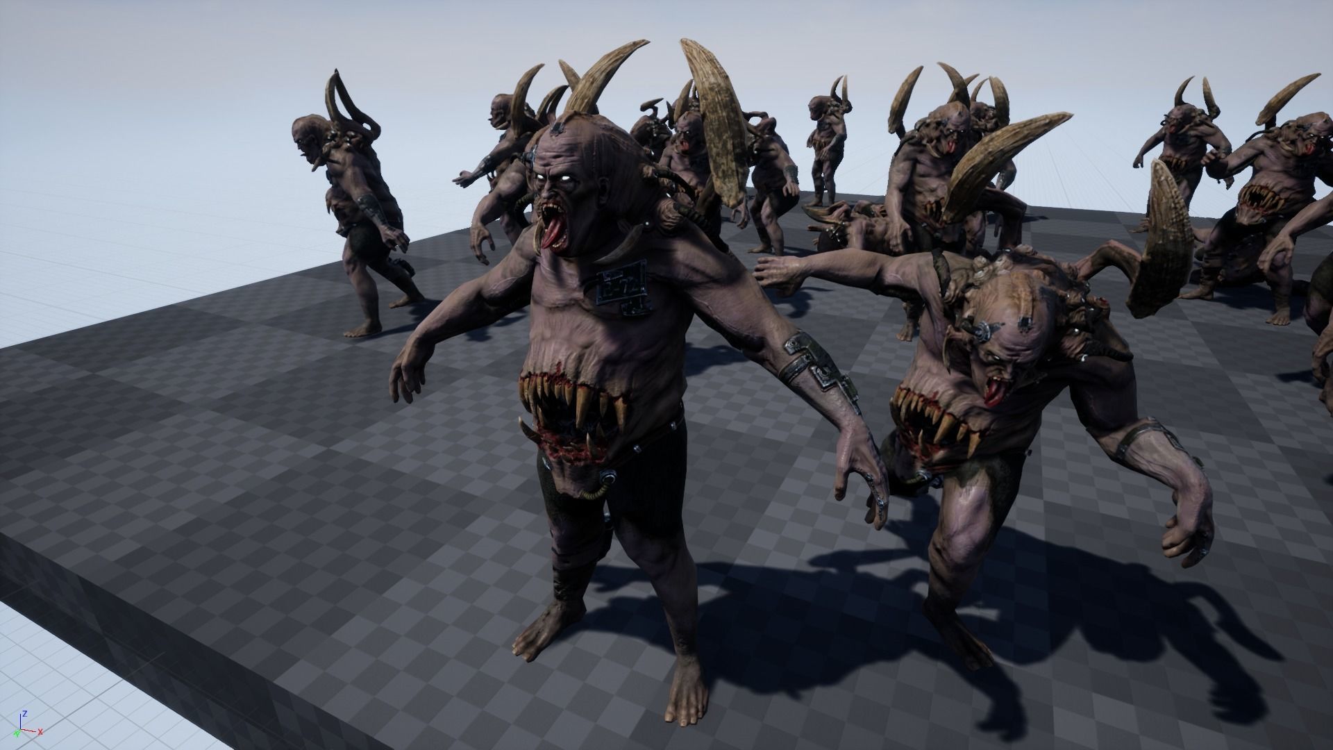 Mutant7 man with bow and arrow Low-poly 3D model_10