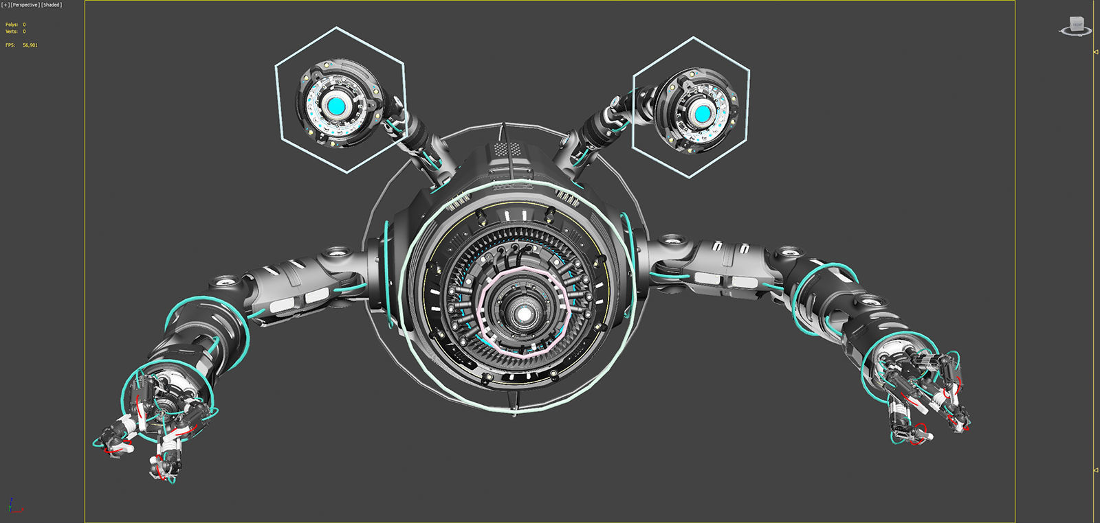 Sci-Fi Drone Advanced 3D model_19